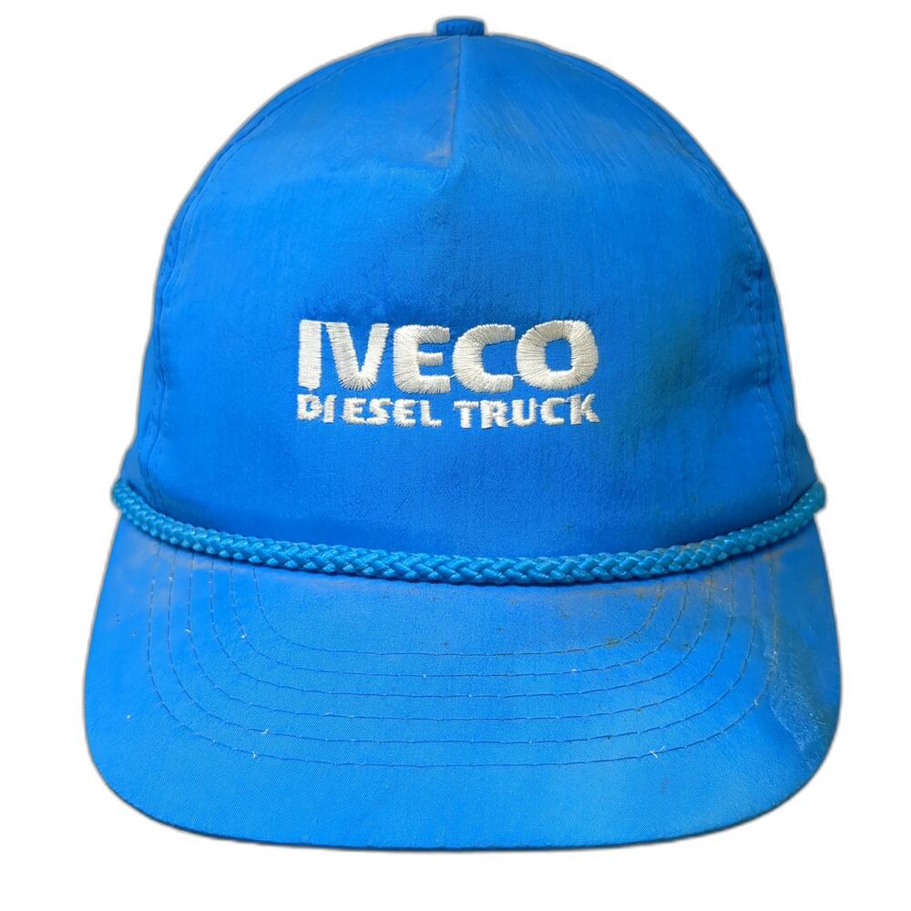 Southern Trucker Blue Hat IVECO Diesel Truck Rope Snapback USA Logistics Vintage